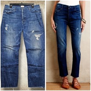 Mother the Double Fray Vagabond Take the Edge Off sz 30 Button Fly Raw Hem AS IS